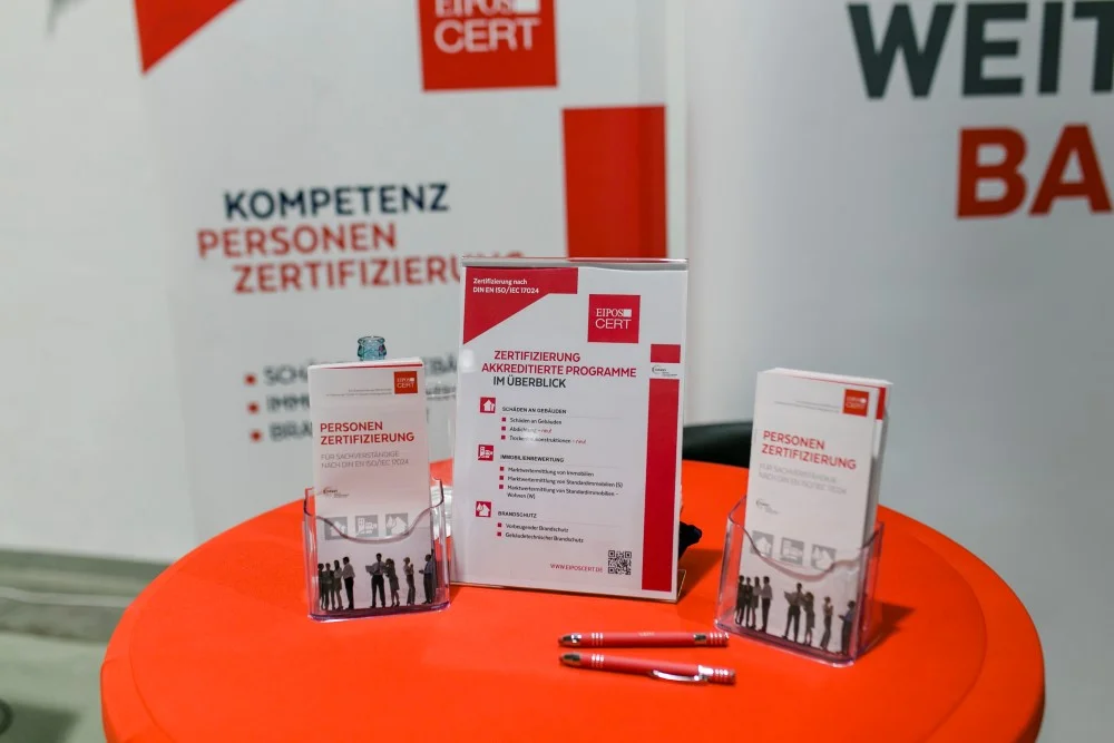 EIPOS Sachverständigentage Immobilienbewertung 2023 - Stand von EIPOSCERT